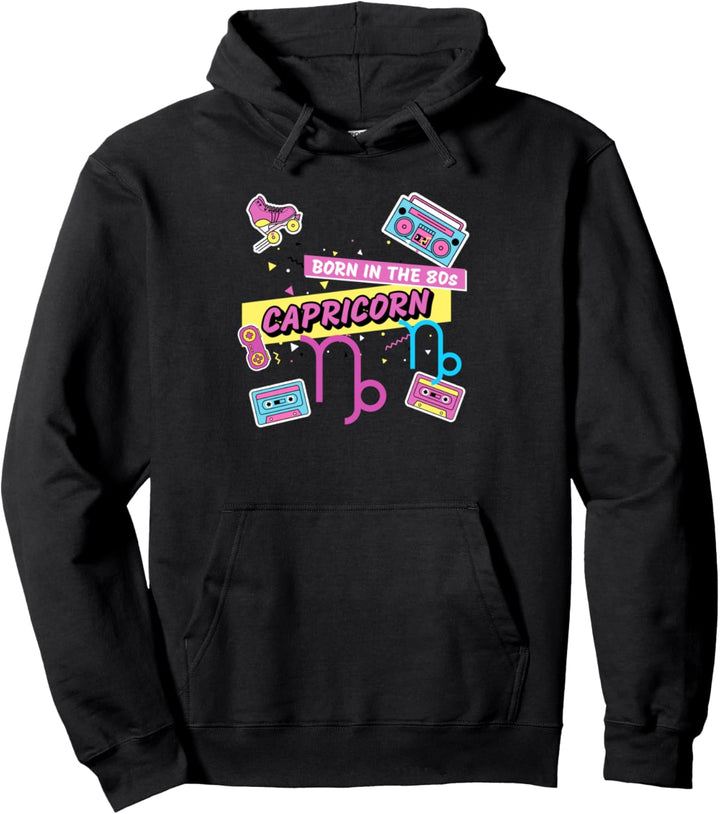 Capricorn Zodiac Sign Retro Style Horoscope Birthday Gift Pullover Hoodie
