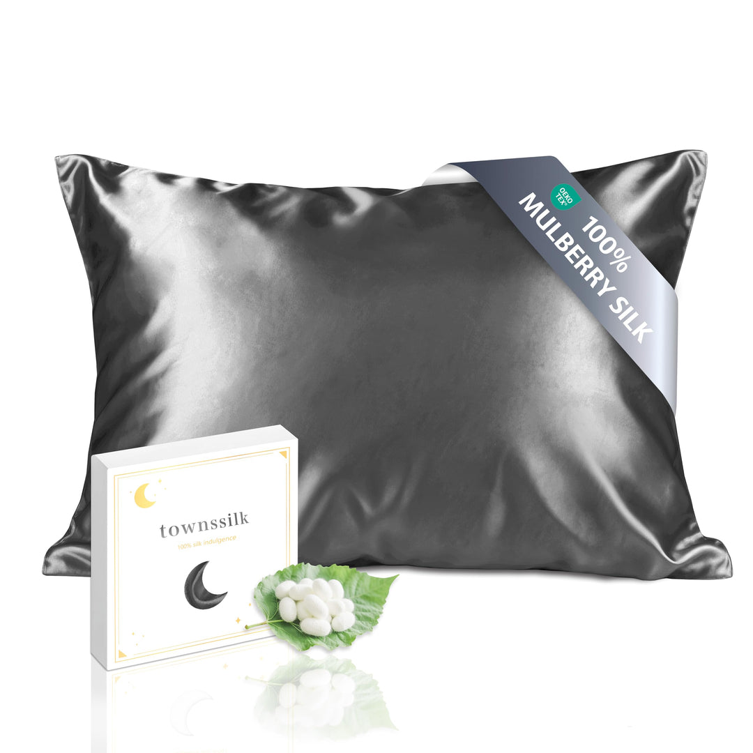 townssilk Beidseitig 100% 19mm Pure Maulbeerseide Kissenbezug für Haar und Haut Gesundheit, 1 Stück