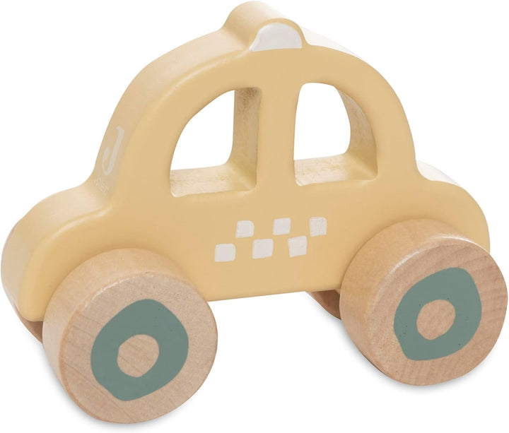 Jollein Holzautos – 3er-Set Spielautos – On The Go – Baby Spielzeug aus Holz – Auto, Taxi &amp; Bus – Fö