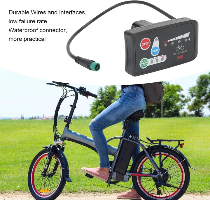 BuyWeek Elektrofahrrad LED Display, E-Bike LED Display Bedienfeld Wasserdichter 5P Anschluss Elektro