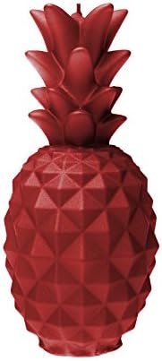 Candellana Ananas Paraffinkerze 100x100x210 mm - Rot Kerze Dekorativ - Kerzen Aesthetic 3D - Candles