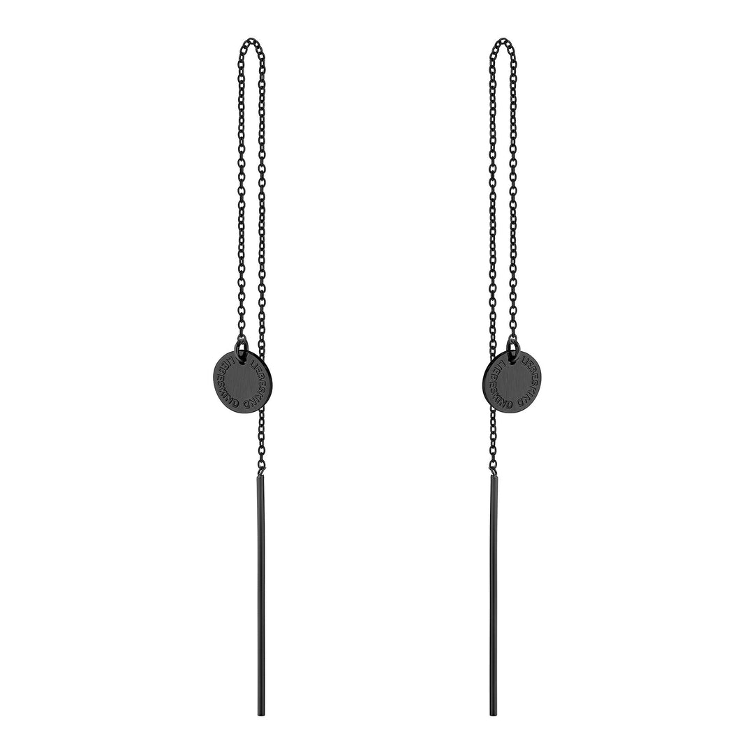 Liebeskind Armband mit Anhänger aus Edelstahl Schwarz Ohrringe - Schwarz, Ohrringe - Schwarz