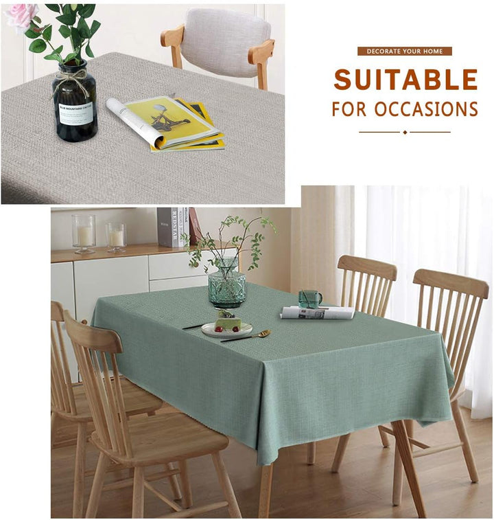 WAITER TREE Tischdecke leinen Hochwertig Tischdecke Abwaschbar Tischtuch Pflegeleichte Tischdecke Le