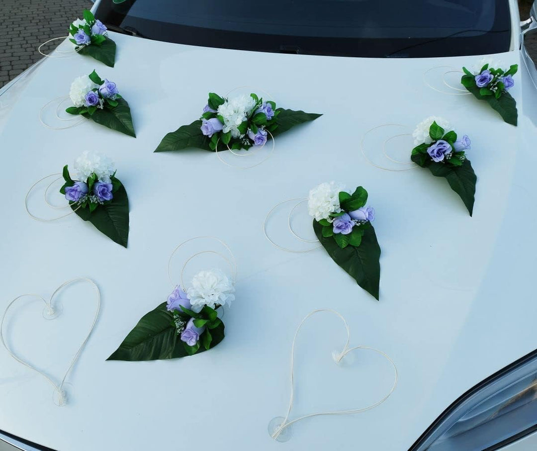 Traumschmuck Auto Schmuck Braut Paar Rose Deko Dekoration Autoschmuck Hochzeit Car Auto Wedding Deko