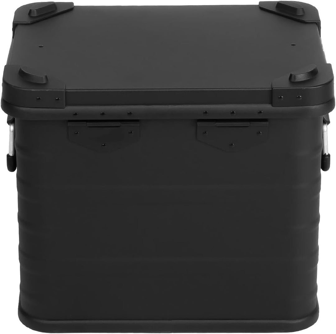 ALUBOX Alukiste abschliessbar E31B - Premium Aluminium Lagerbox 31 Liter - Deckel mit Aluminium Druc