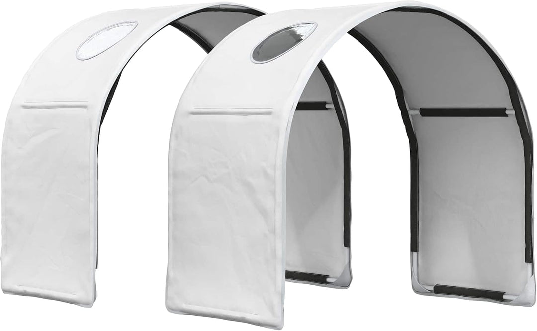 Bettunnel 2 Stück Weiss aus Polyester 211 x 52,5 x 2 cm, Bettzubehör für Schlafzimmer, Bettrahmenzub