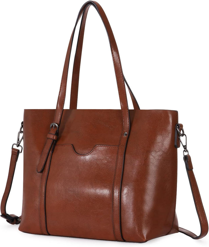 HAWEE Damen Crossbody Handtasche Grosse Shopper Umhängetasche Kunstleder Tote Schultertasche Mode He