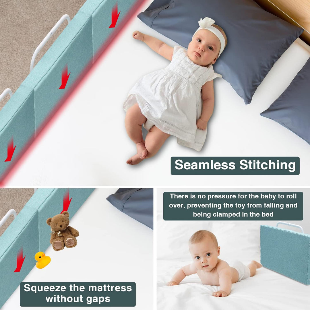60x28cm Bettgitter Rausfallschutz Babybettgitter, Kinderbettgitter 5-Loch Höhenverstellbar, Bettschu