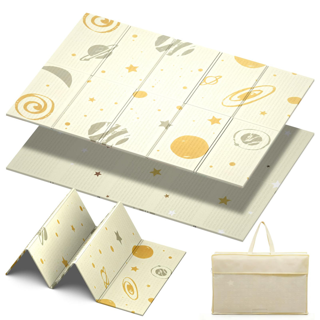 Krabbelmatte 180x120cm – Baby Spielmatte doppelseitig, Krabbeldecke aus XPE 1cm, faltbar, wasserdich