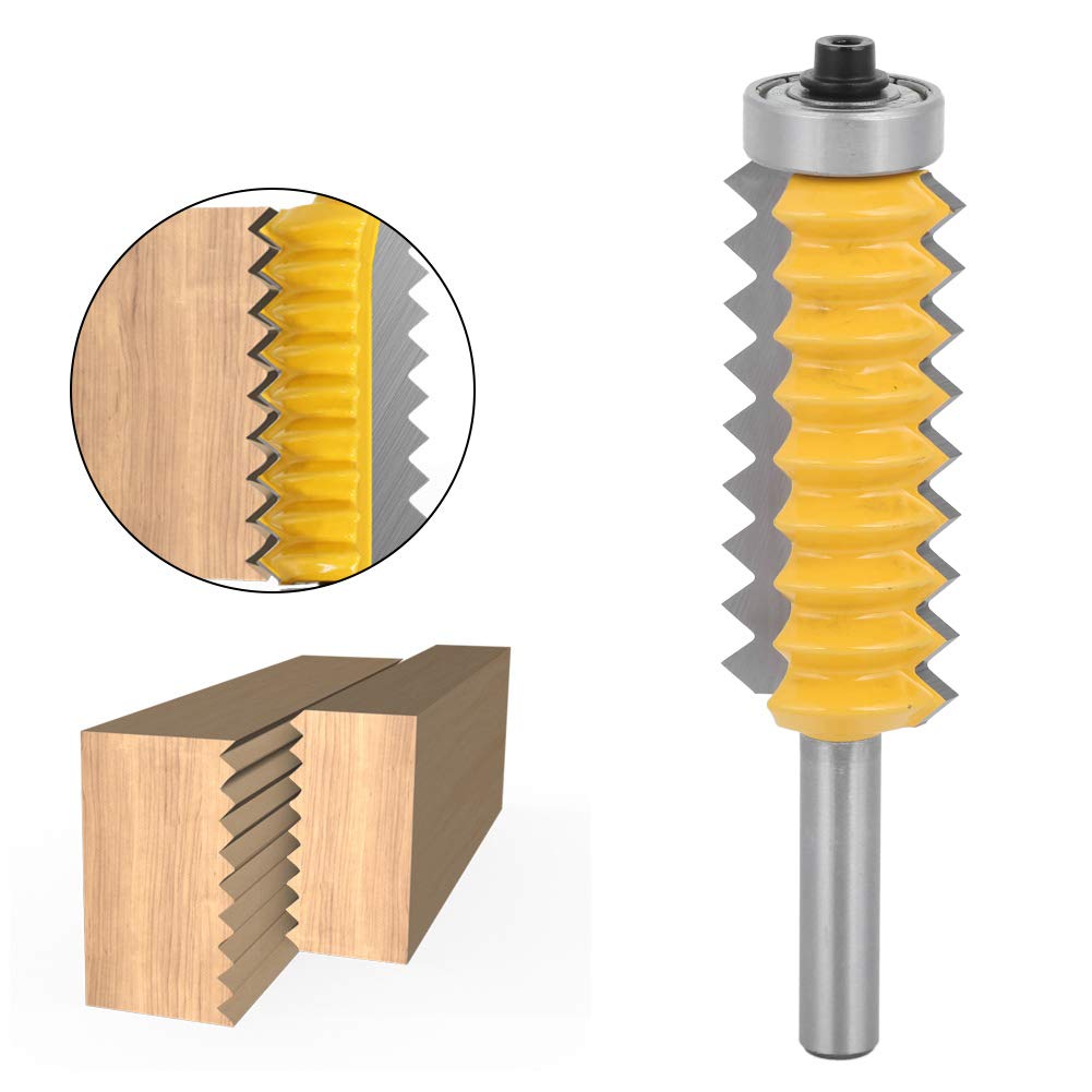 8 Schaft Fräser, Schnurwellen Holzfräser Hartmetall Fräser Mehrzahn Holzbearbeitungswerkzeug(8 x 55)