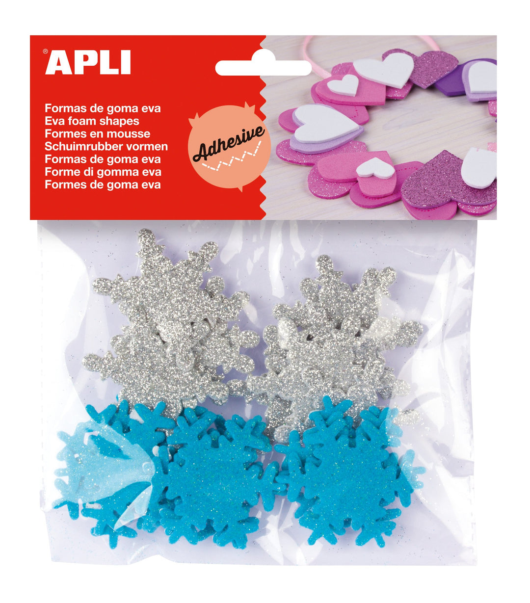 APLI Aufbewahrungsbeutel aus EVA-Kunststoff, selbstklebend Schneeflocke violett, Schneeflocke Violet
