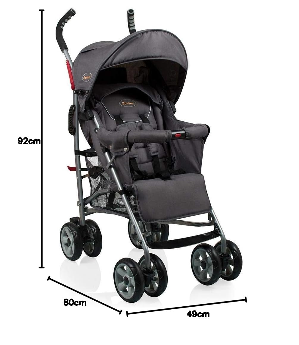 Baninni Kinderwagen Sportwagen Babywagen Kinderbuggy Jogger Luca Grau BNST015-GY