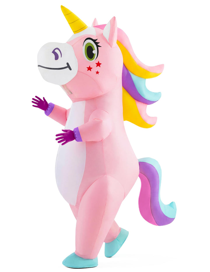 Spooktacular Creations Aufblasbares Einhorn Kostüm Ganzkörper, Einhorn Air Blow-up Kostüm für Hallow
