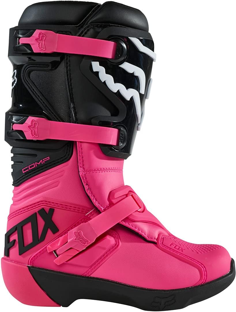 Fox Racing Unisex Kinder Yth Comp Boot - BuckleYTH Comp Boot – Schnalle 7 Schwarz Pink, 7 Schwarz Pi
