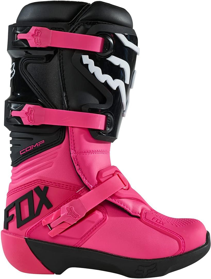 Fox Racing Unisex Kinder Yth Comp Boot - BuckleYTH Comp Boot – Schnalle 8 Schwarz Pink, 8 Schwarz Pi