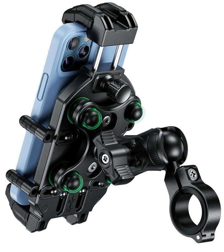 BRCOVAN Motorrad-Handyhalterung mit Vibrationsdämpfer und Hochgeschwindigkeits-Sicherheitsknauf, Die