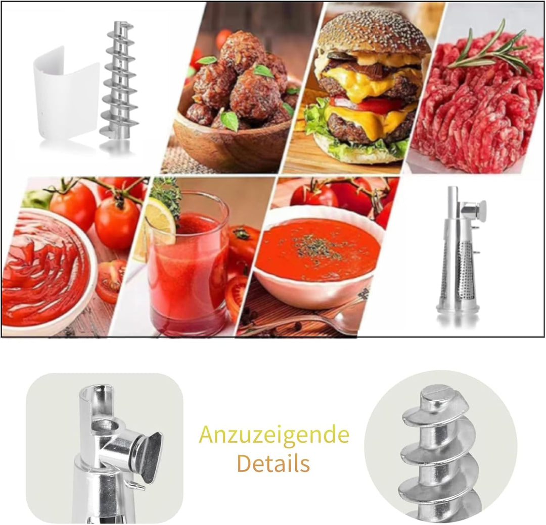 Fleischwolf-Zubehör,Fleischwolf-Aufsatz,Fleischwolf-Tomaten-Entsafter-Schraubenwelle Filterhülse Baf
