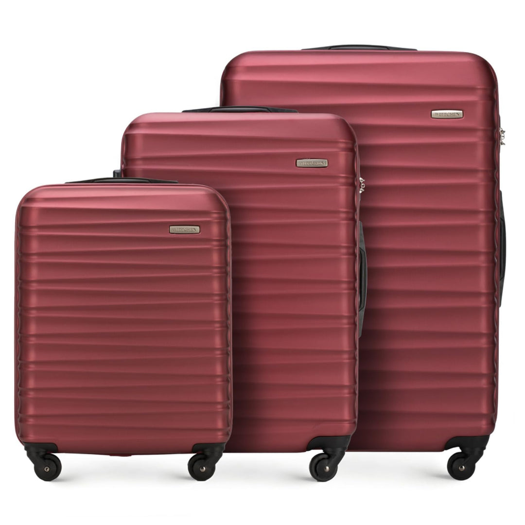 WITTCHEN Reisekoffer 3er Koffer-Set Rollkoffer Trolley Handgepäck Reisekofferset Gepäckset Hartschal