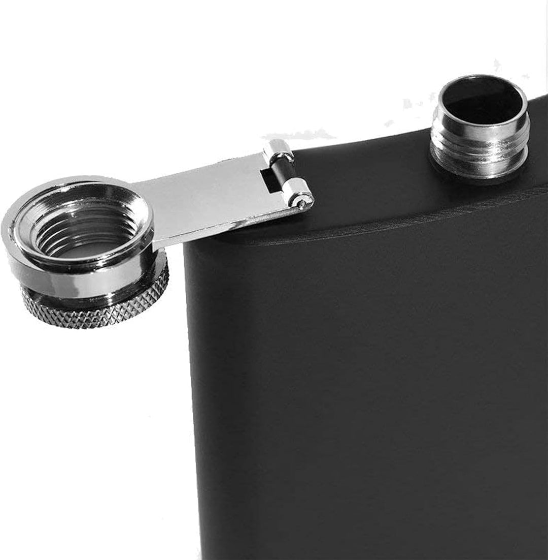FORYOU24 Edelstahl Flachmann mit Gravur Initialien SKI mit persönlicher Namens Gravur | Geschenk Wan