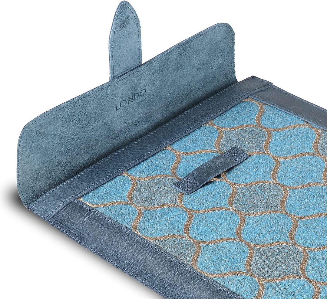 LONDO Echtleder-Ärmeltasche für Ipad - Large Blau Large, Blau Large