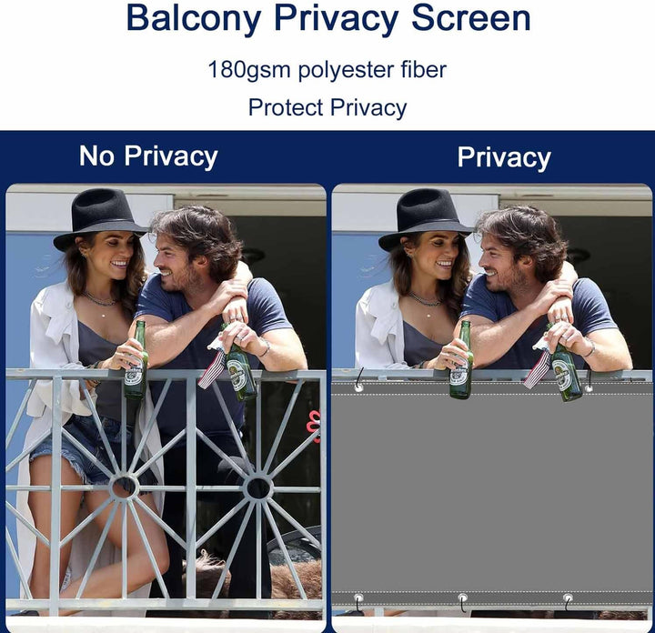 MENGH Balkon Sichtschutz (315 Grössen 6 Farben) Balkonabdeckung Balkonsichtschutz blickdichte Wind-