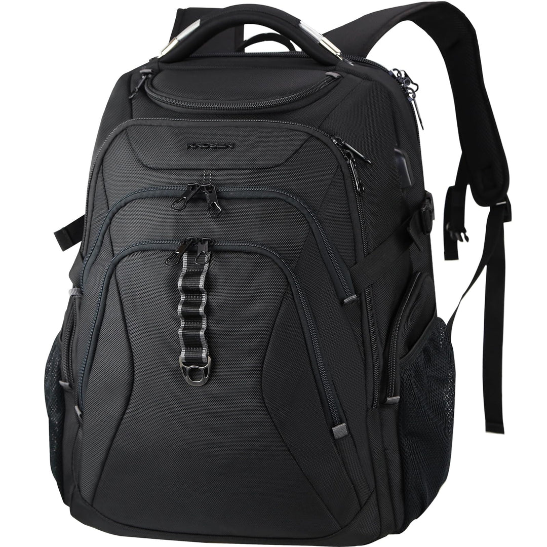 KROSER Laptop Rucksack Herren 18.4 Zoll Reise XXL BusinessRucksack Schwerlast Wasserdicht mit Hartge