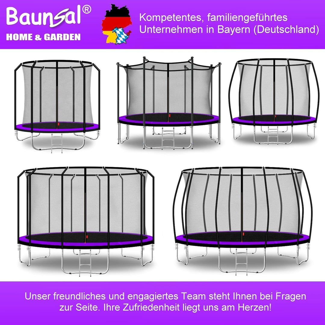 Baunsal® Trampolin Randabdeckung Ø 183 244 250 275 300 305 335 366 370 396 400 427 430 457 460 487 4