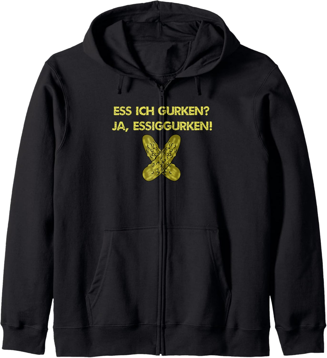 Ess ich Gurken? Ja, Essiggurken! - Wortwitz - Wortspiel Kapuzenjacke