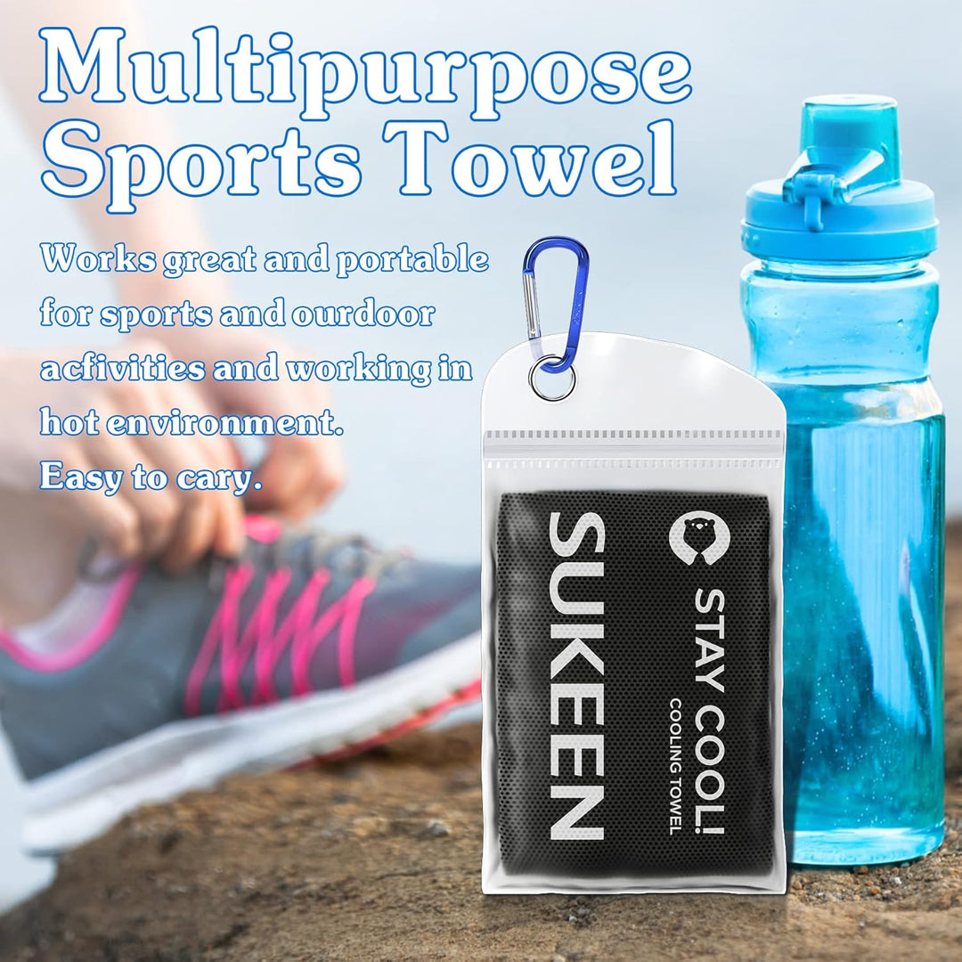 Sukeen Kühlendes Handtuch, Kühlhandtuch Cooling Towel, Gym Handtuch, Eishandtuch Kühltuch Hals, Kühl