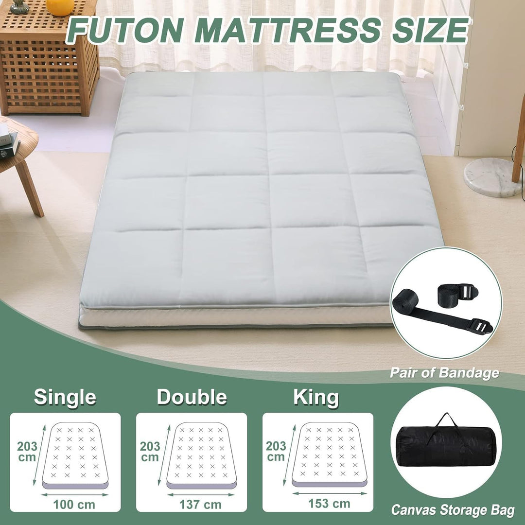 Futon Matratze 153x203cm Klappmatratze - 10cm dick Japanische Klappmatratze, Futon Gästebett, Bodenm