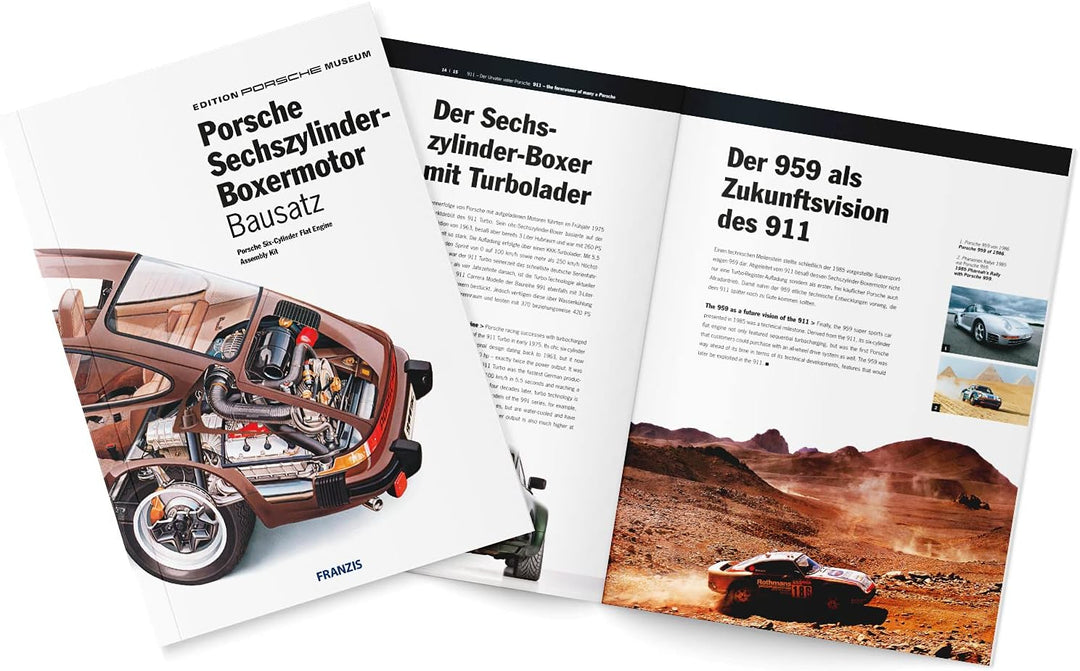 FRANZIS 67140 - Porsche 911 Boxermotor, originalgetreuer Motorbausatz des klassischen, luftgekühlten