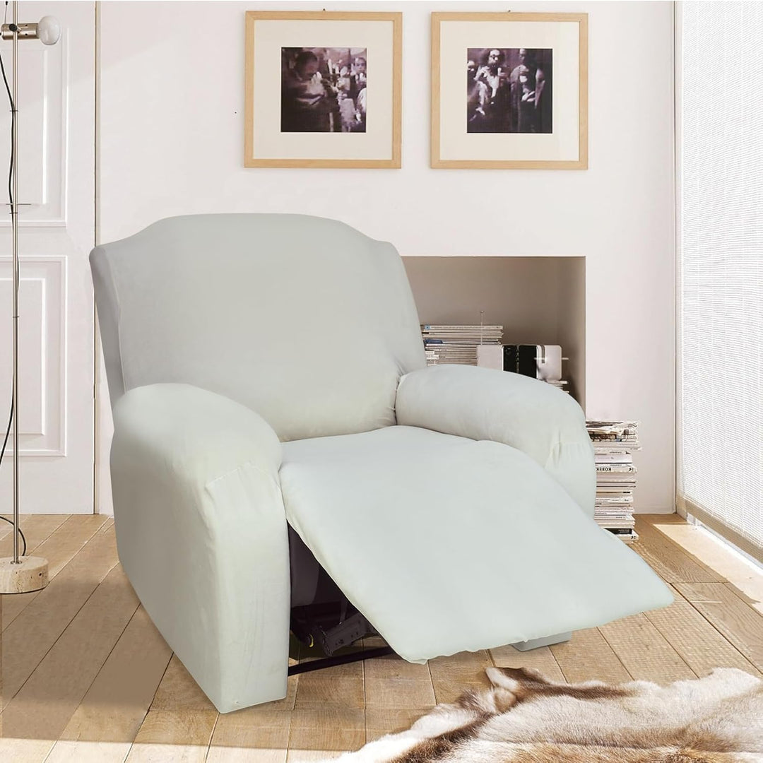 FIGOOO Stretchhusse für Relaxsessel 4-Teilig Stretch Sesselbezug Relaxsessel mit Seitentasche Sessel
