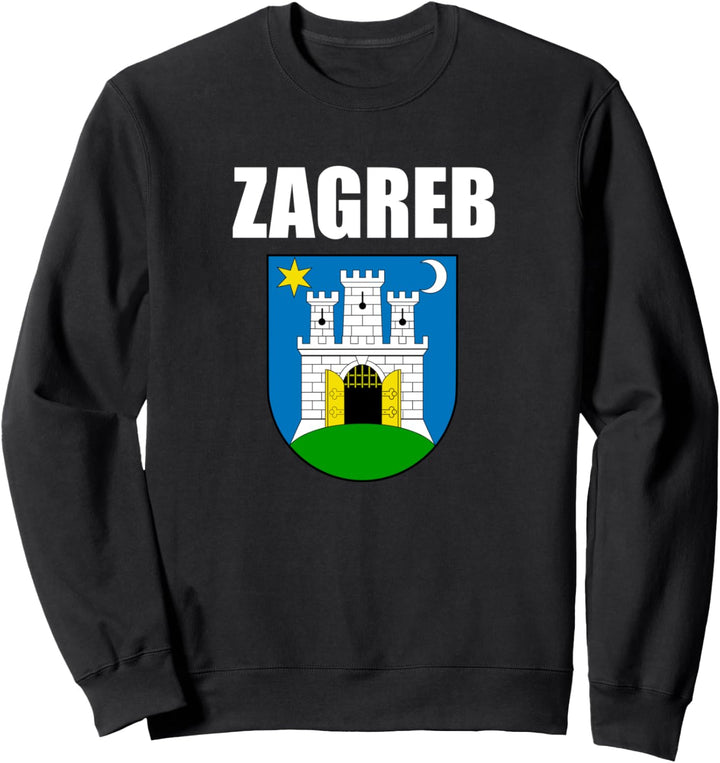 Zagreb Croatia Coat Of Arms Gift Hrvatska Croatian Souvenir Sweatshirt