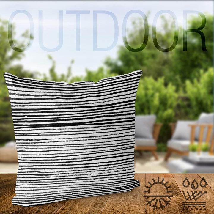 VOID Schwarz Weiss Streifen Kissenbezug Kissenhülle Sofakissen Kissen Deko Outdoor-Kissen Dekokissen