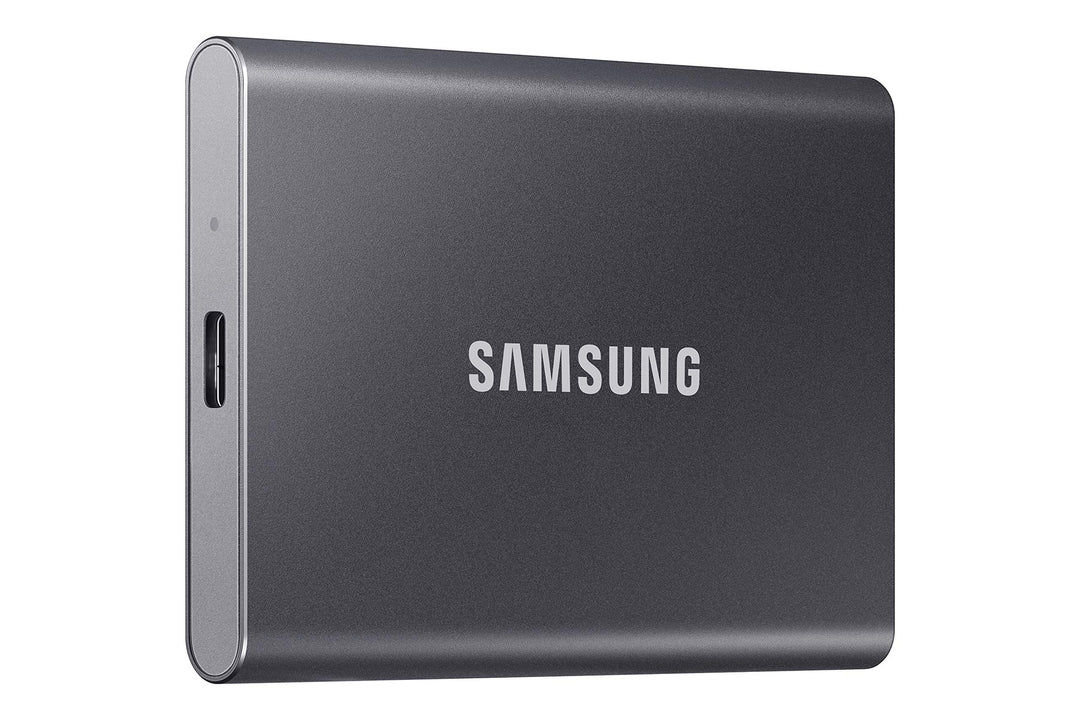 SAMSUNG T7 tragbare SSD, 2 TB externes Solid-State-Laufwerk, Geschwindigkeiten bis zu 1.050 MB/s, US