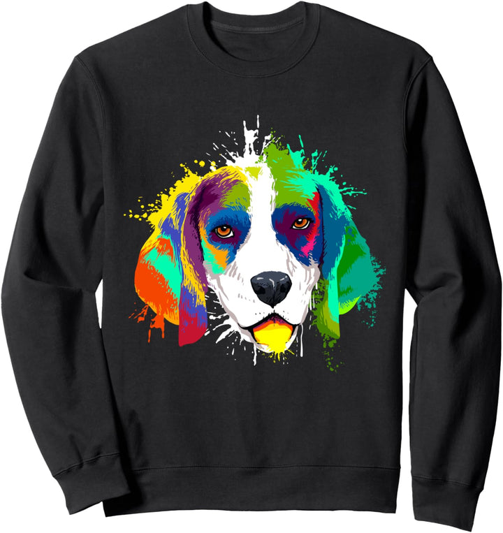 Splash Art Beagle Hundehalter Geschenkidee Hunde Sweatshirt