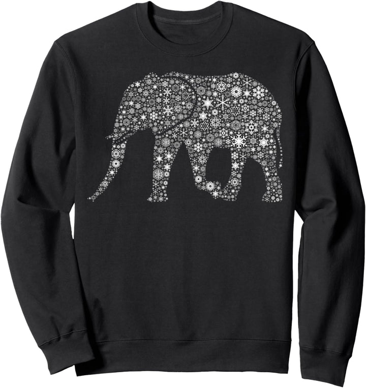 Weihnachts-Schneeflocke - Elefant Sweatshirt