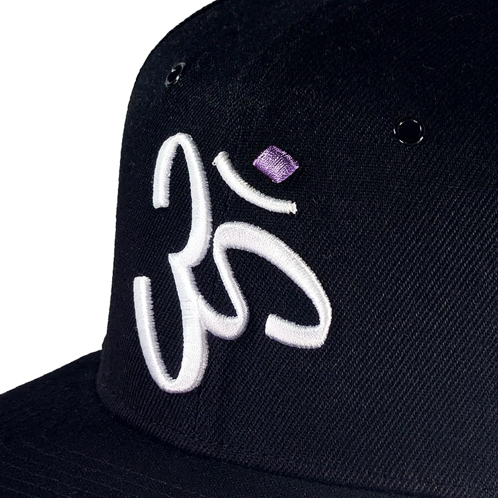 Nebelkind Snapback Cap Crown Chakra Kronenchakra Schwarz Lila Lavendel, Esoterik Yoga, Grössenverste