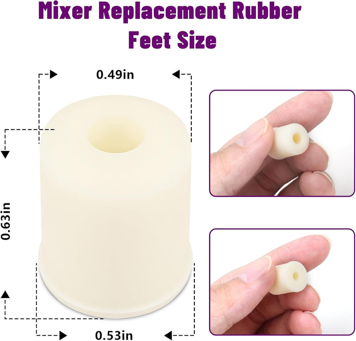 Mixer-Gummifüsse, kompatibel mit KitchenAid-Standmixerfüssen, (4 Stück) Mixerfüsse Pads, Mixer-Gummi