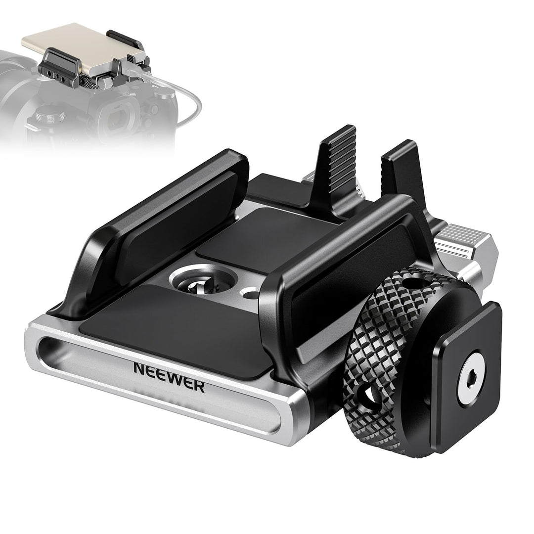 Neewer Universelle SSD-Halterung mit Kaltschuh/Kabelklemme, 4,1 cm - 6,6 cm für T5 T7 T9 SSD, kompat