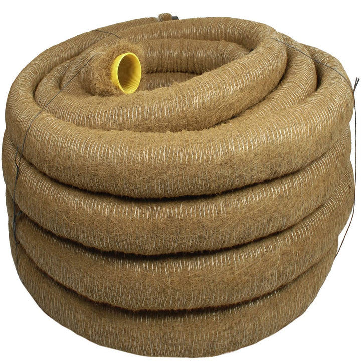 Drainagerohr DN65 gelocht mit Kokosfilter von Doubleyou Geoflies &amp; Baustoffe (10m)