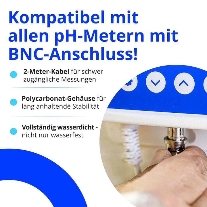 Bluelab PROBPH pH-Sonde, Ersatzsonde mit Doppelanschluss und BNC-Steckverbinder, einfache Kalibrieru
