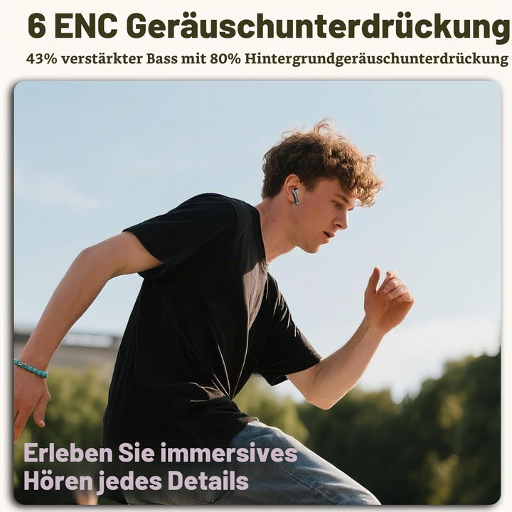 Drsaec Bluetooth 5.4 Kopfhörer 2026, 6D Tiefer Bass In-Ear Kopfhörer Kabellos Bluetooth mit App EQ S