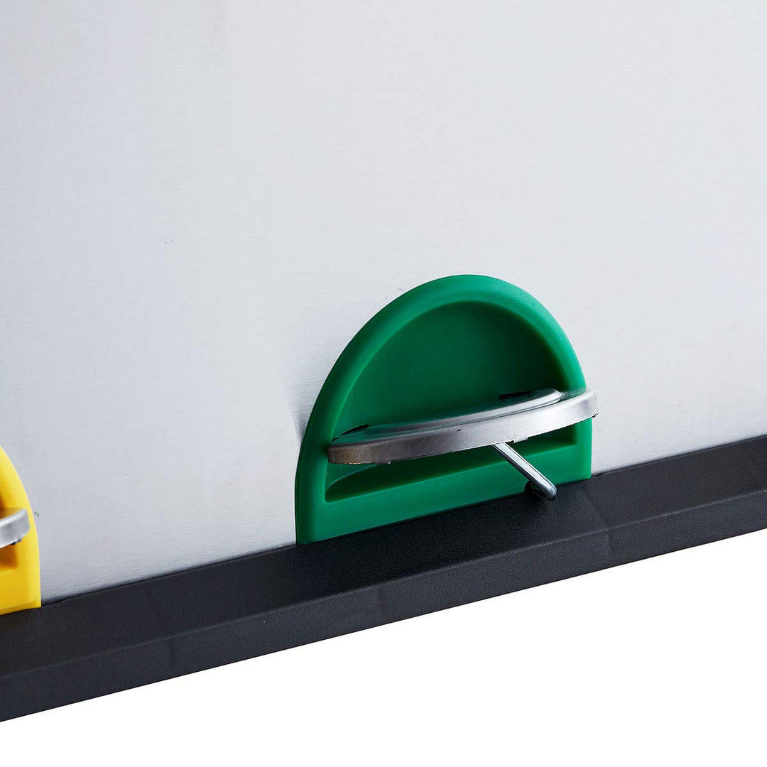 SVITA TC2X8 Küchen-Eimer 16 Liter 2x8L Edelstahl doppelt Abfalleimer kompakt 2er-Mülleimer Mülltrenn