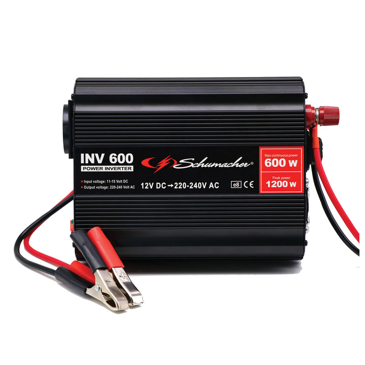 Schumacher INV 600 Spannungswandler Modifizierter Sinus-Wechselrichter 12V DC > 230V AC - Dauerleist
