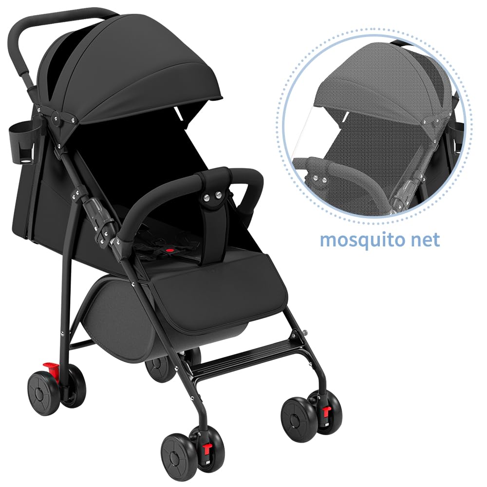 Buggy bis zu 10 kg von 6 Monaten bis 4 Jahren Schwenkbare 360° Räder Verstellbare Rückenlehne und Hö