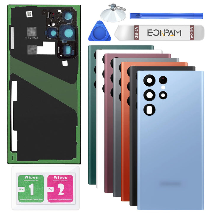 Akkudeckel für Samsung Galaxy S22 Ultra 5G S908 Rückseite Glas Original Backcover Back Glas Ersatz R