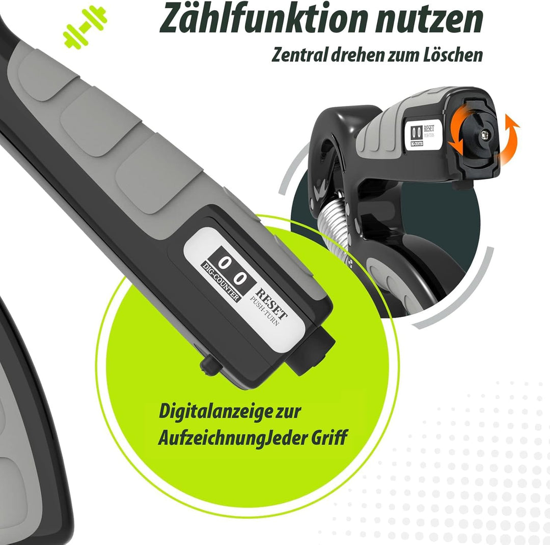 Handtrainer, U-VKK Unterarmtrainer-Set, Griff 5-60 kg, Hand Unterarm Trainingsgerät, Grip Griffkraft