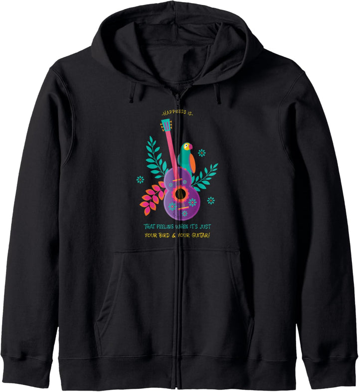 Musik Komisch Gitarre Vogel Papagei Kapuzenjacke