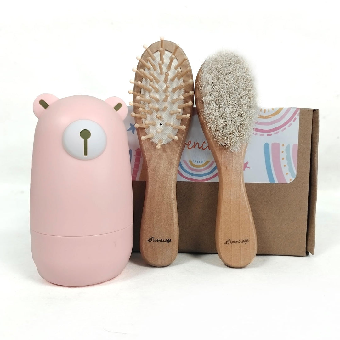 Baby Nagel Set, Baby Maniküre Set und Pediküre Set mit niedlichem Etui. Baby Nagelknipser und Bürste